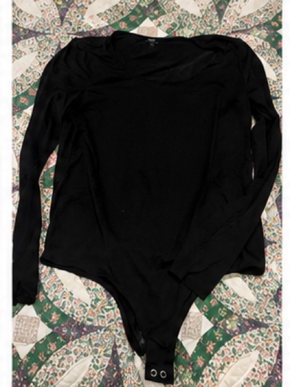 Express Black Long-Sleeve Bodysuit